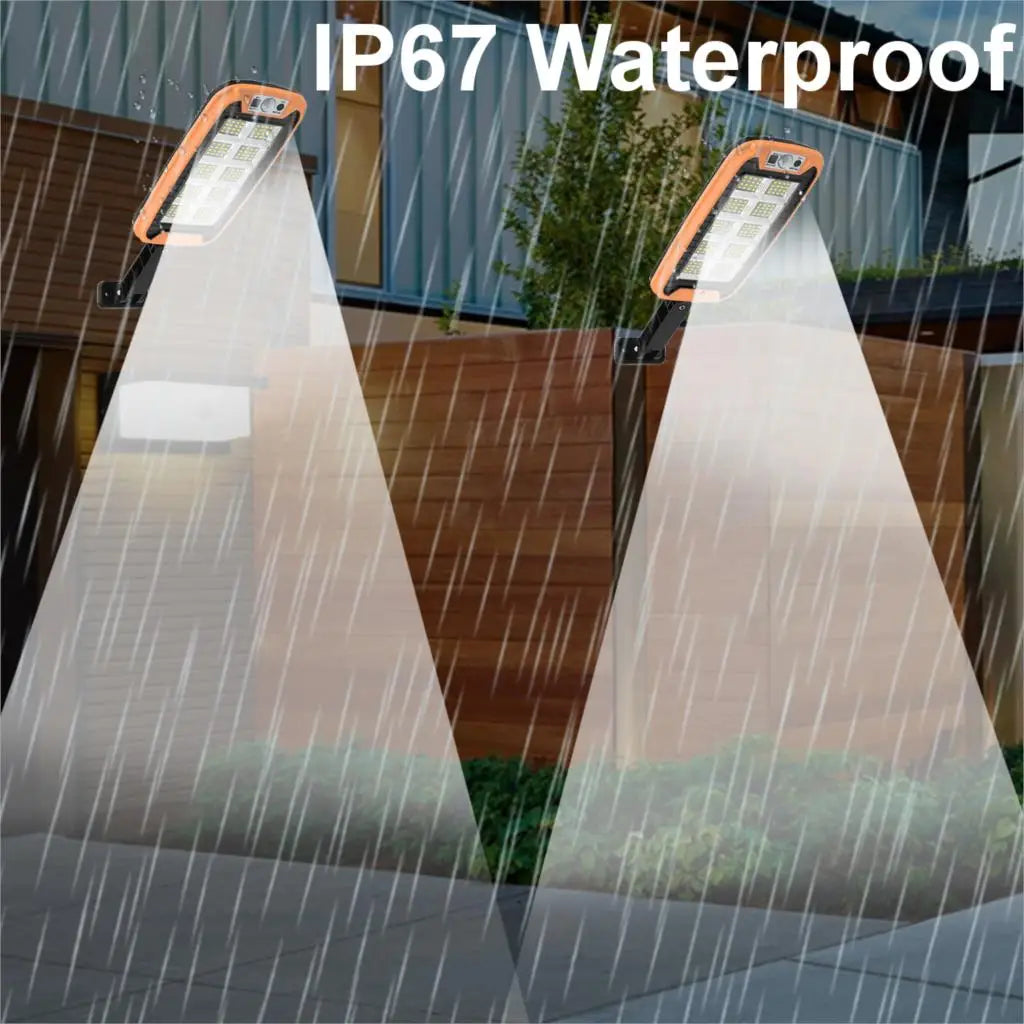 Solar Street Lights PIR Sensor 3000MAH Panel 168 LED Lamp Outdoor 3 Zpaxo