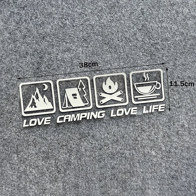 Love Camping Life Waterproof Car Bumper & Window Sticker Decal