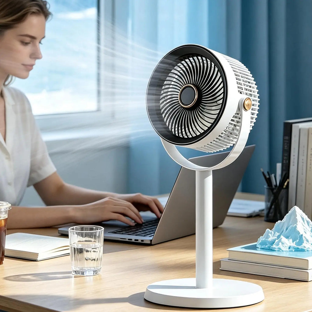 Floor Fans For Home Rechargeable 5-Speed Silent Pedestal With Night Light Floor Fan Quiet Powerful For Indoor Outdoor Camping Zpaxo