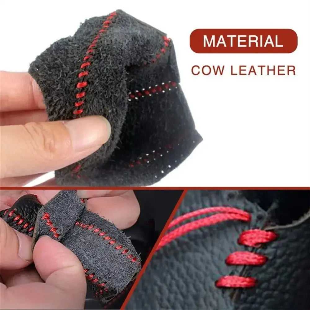 PU Leather Handbrake Sleeve Car Handbrake Cover Protective Sleeve Handbrake Anti-Slip Hand Brake Protection Car Accessories Auto Zpaxo