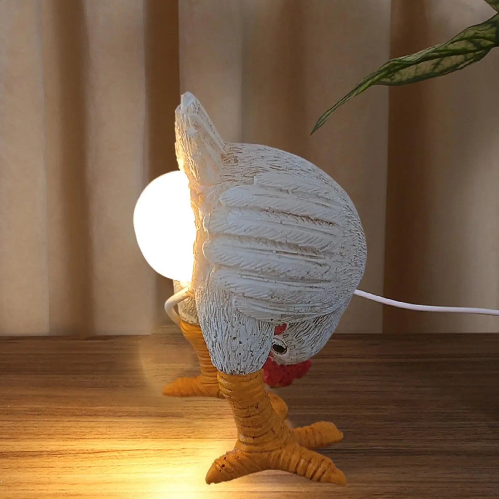 Rooster Lamp Egg Chicken Pooping Egg Lamp Dimmable Nightlight Home Decoration for Bedroom Kitchen Bedside Table Desk Shelf Zpaxo