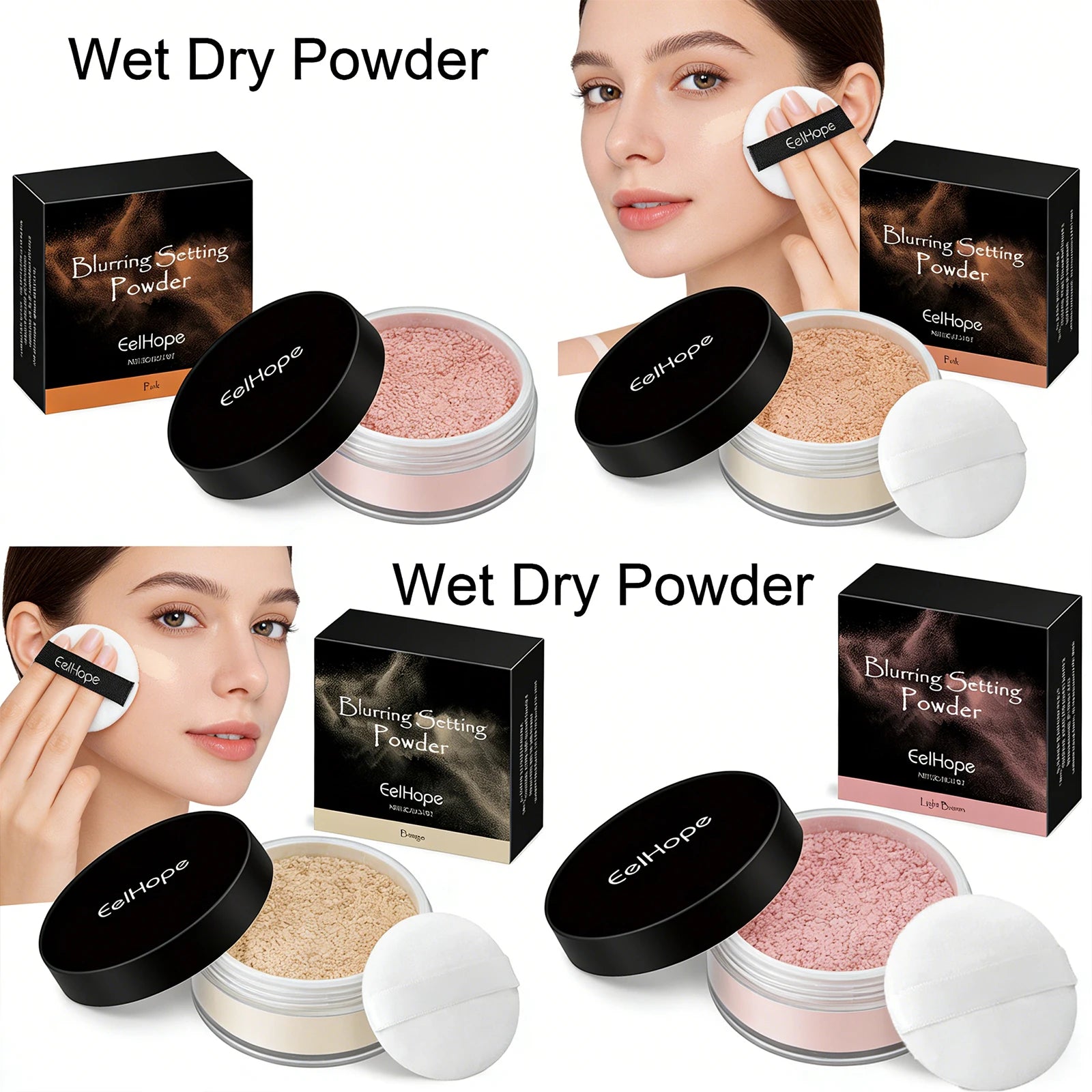 Two In One Wet Dry Powder Compact Natural Lightweight Matte Long Lasting Non Fading Sunscreen Anti Inflammatory Oil Control Zpaxo