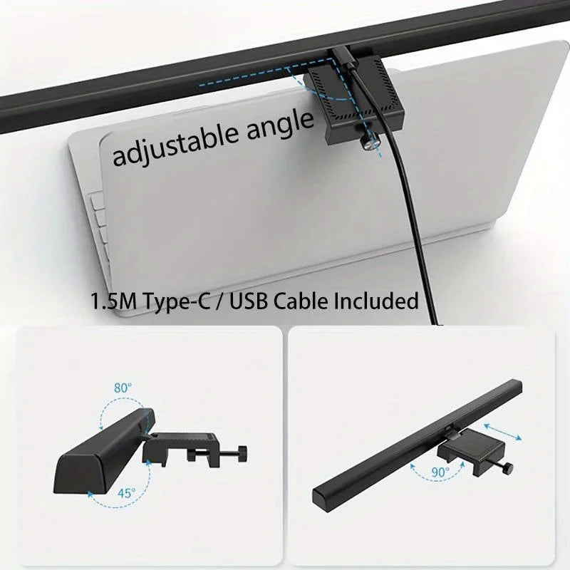 LED Laptop Computer Screen Light USB-C Power Supply Touch Control