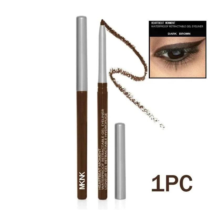 Waterproof Black Eyeliner Pencil Smooth Smudge-proof Long-lasting Zpaxo Dark Brown-1pc