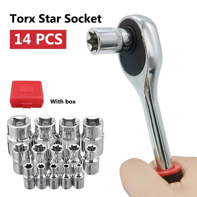 4 5 Female Torx Bit Star-shaped Socket 1 3 8 Drive E4 E24 Car Repair