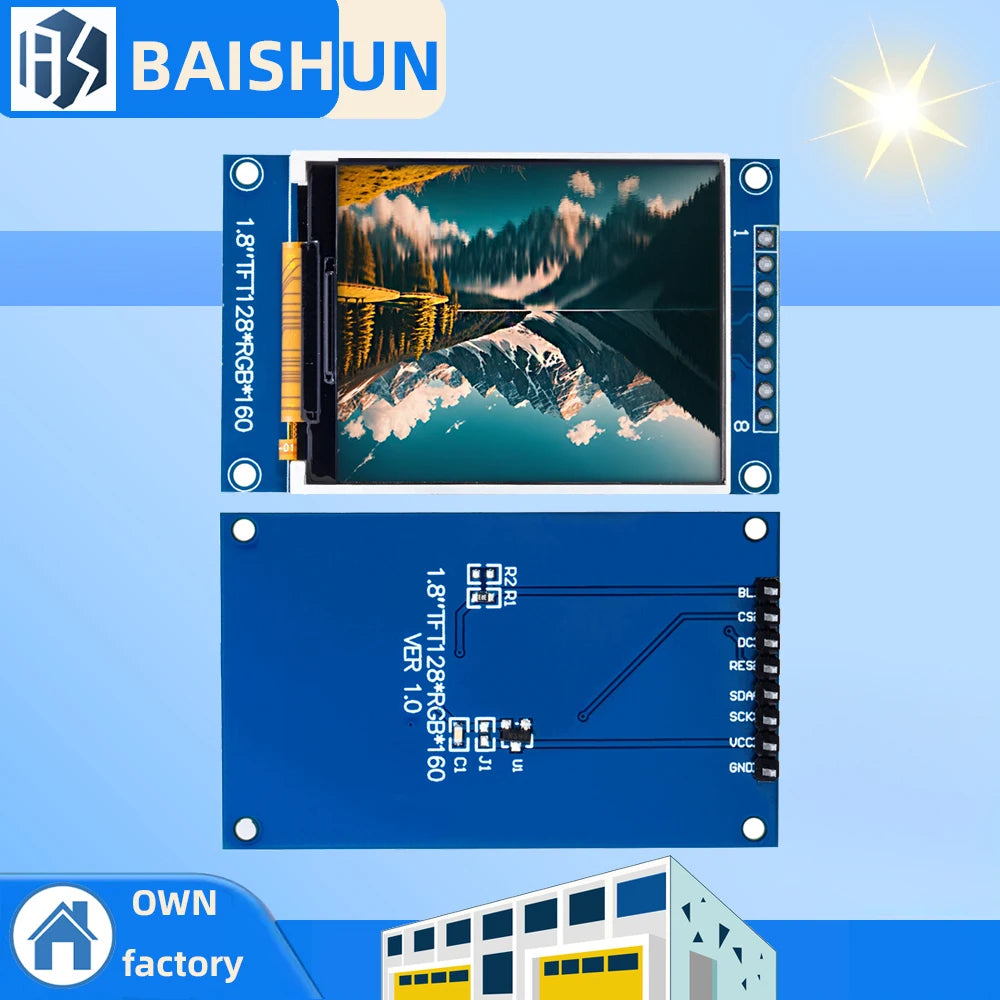 TFT 128x160 Serial SPI Display Module Wide Angle Screen Blue Arduino Zpaxo