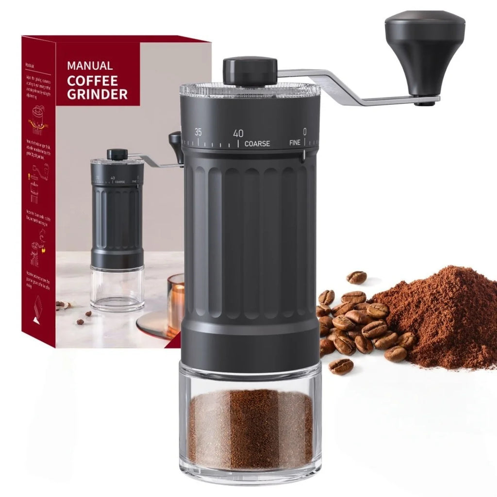 Manual Coffee Grinder with Adjustable Settings, Portable Hand Crank Coffee Bean Mill for Home Travel Camping Zpaxo