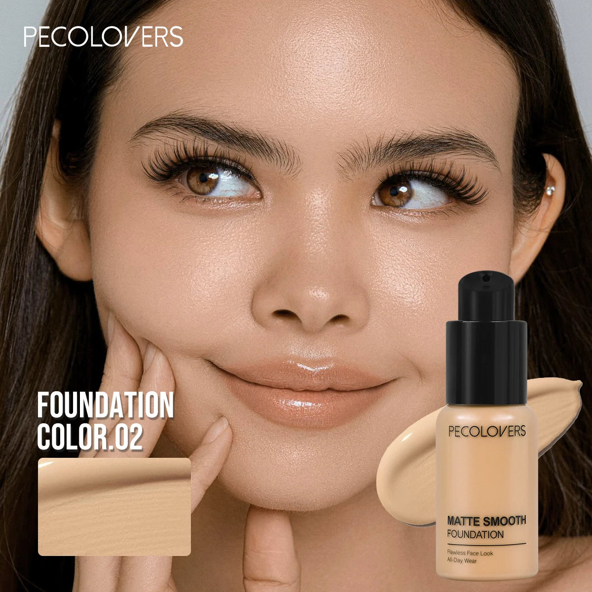 1PC High Coverage Long-Lasting Foundation, Waterproof and Sweatproof Without Flaking, Lightweight and Seamless Zpaxo 02