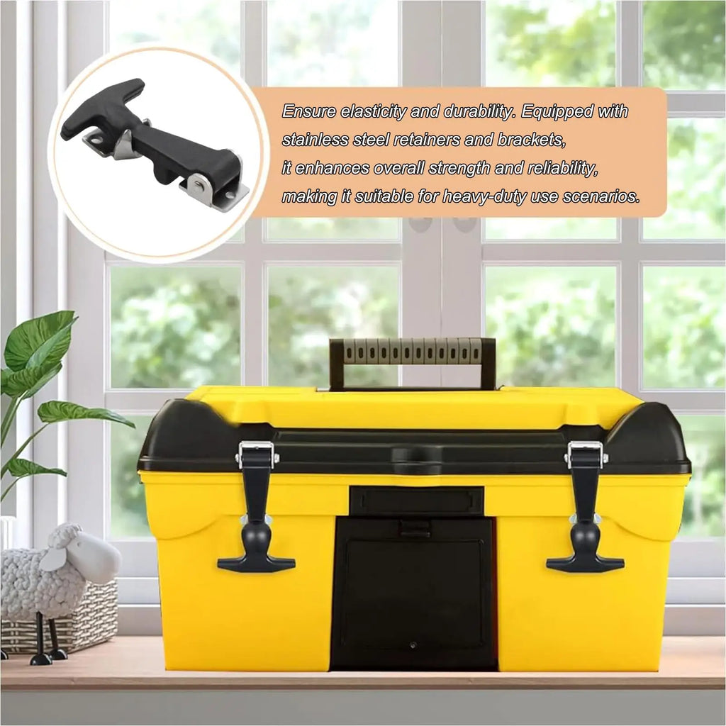 Rubber T Handle Latches Elastic Stainless Steel Hood Catch Flexible