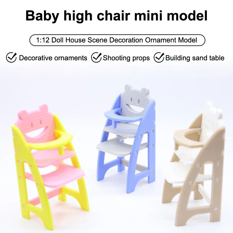Children's Pretend Play 1 12 Scale Baby Chair Model Doll House Zpaxo