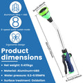 Watering Wand Garden Hose Spray Nozzle 8 Pattern Long Wand Sprayer High Pressure Flow Control Watering Gun for Yard Patio Cleani Zpaxo 18inch US regulations 1pc