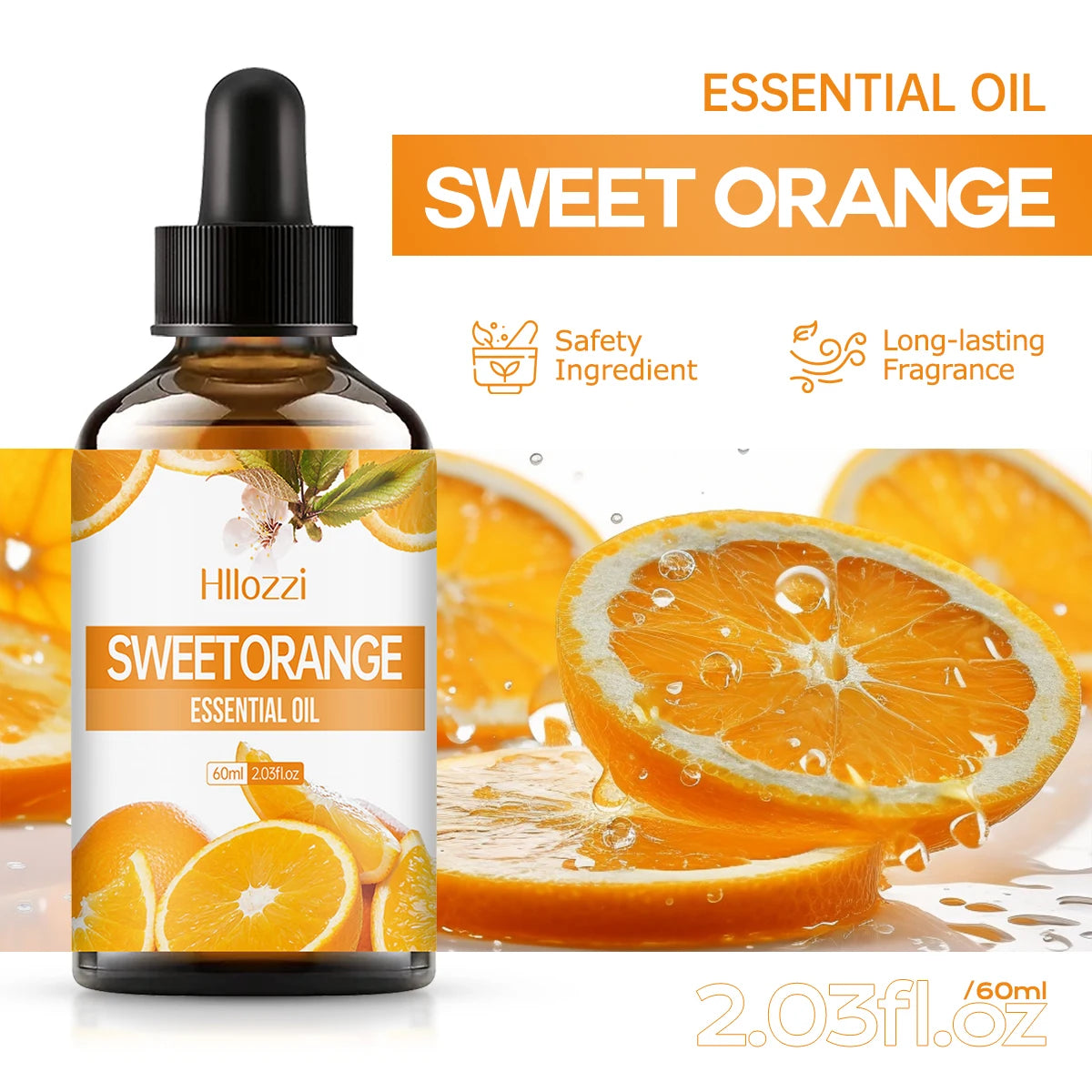 Sweet orange essential oil is used to make aromatherapy, car-mounted, long-lasting fragrance, humidifier，Multifunctional essenti Zpaxo