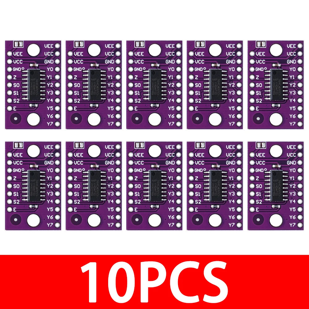 74HC4051 CD4051 8-Channel Analog Multiplexer Module 8-Way Electronic Zpaxo 10pcs