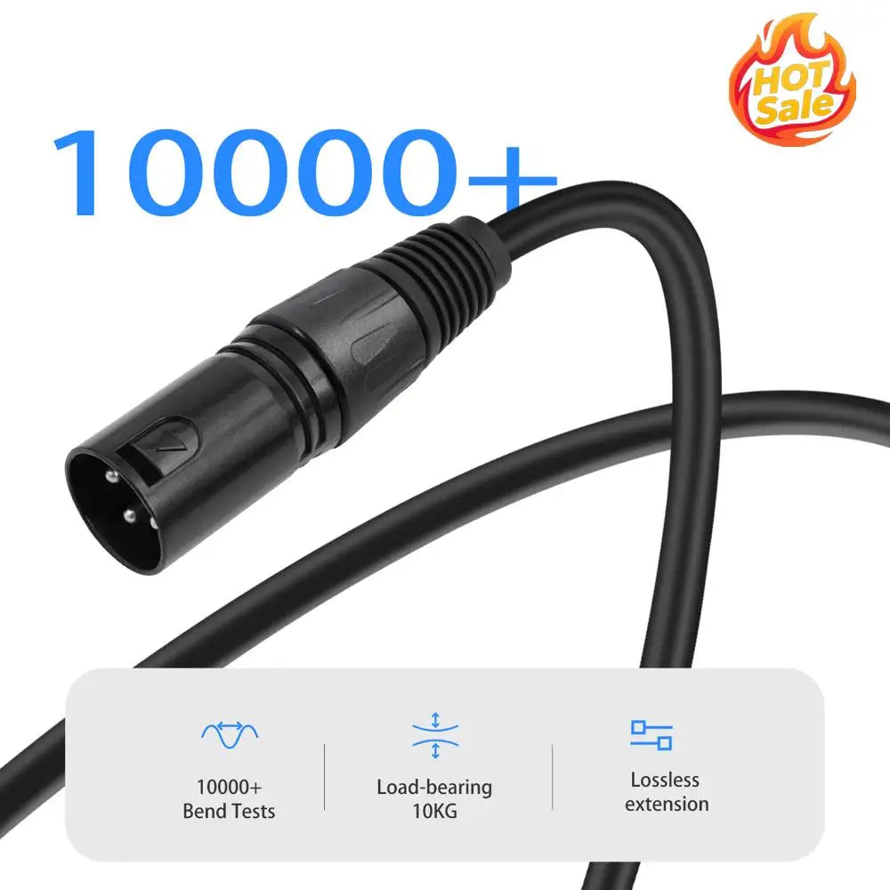 3Pin Pass Through Connector Male To Female XLR Pass Through Cable No Solder with Mounting Screws for Pro Audio Installation Zpaxo