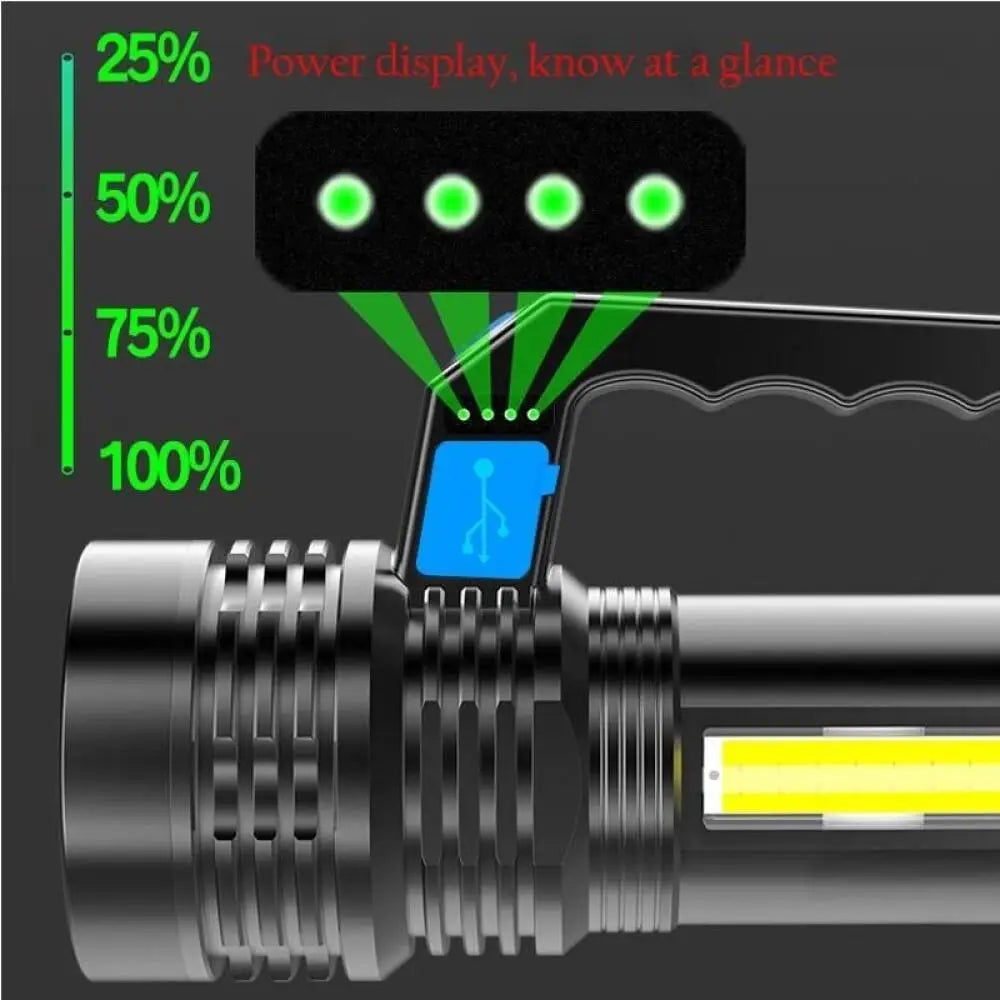 Portable LED USB Rechargeable Flashlight Torch Waterproof Fishing