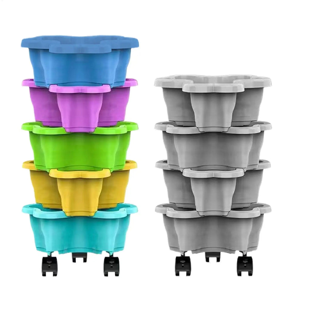 Stackable Strawberry Planter 4 5 Tier Vertical Garden Tower Vegetable