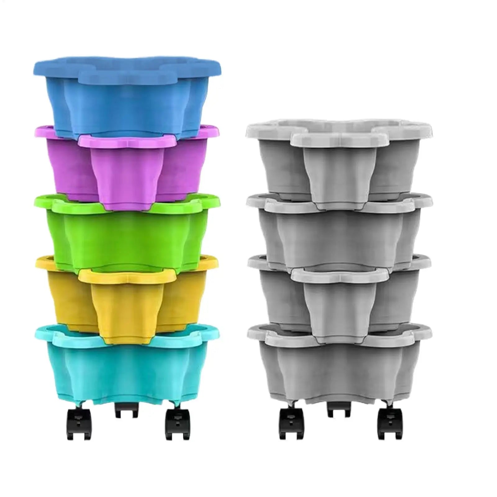 Stackable Strawberry Planter 4 5 Tier Vertical Garden Tower Vegetable