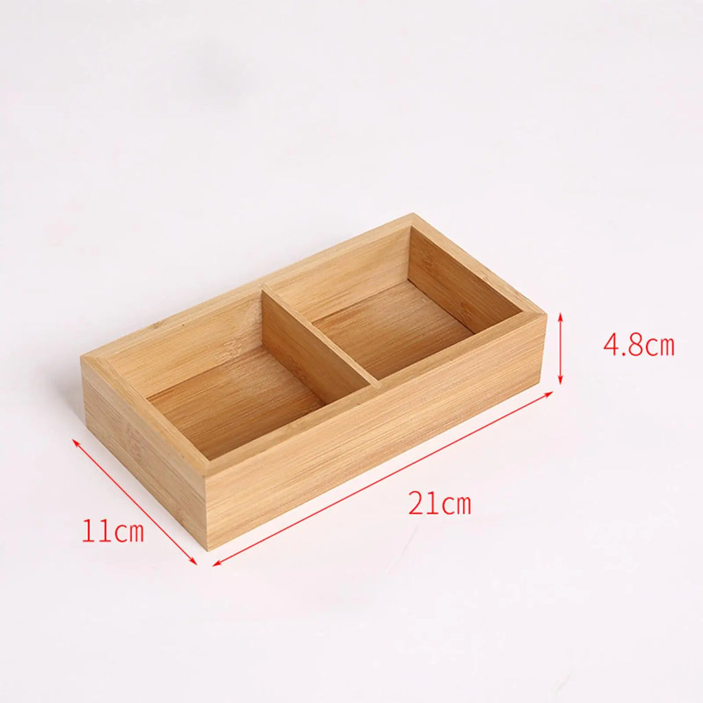 Wooden Divided Serving Tray Utensil Retro Ornament Board Dinner Plate Zpaxo