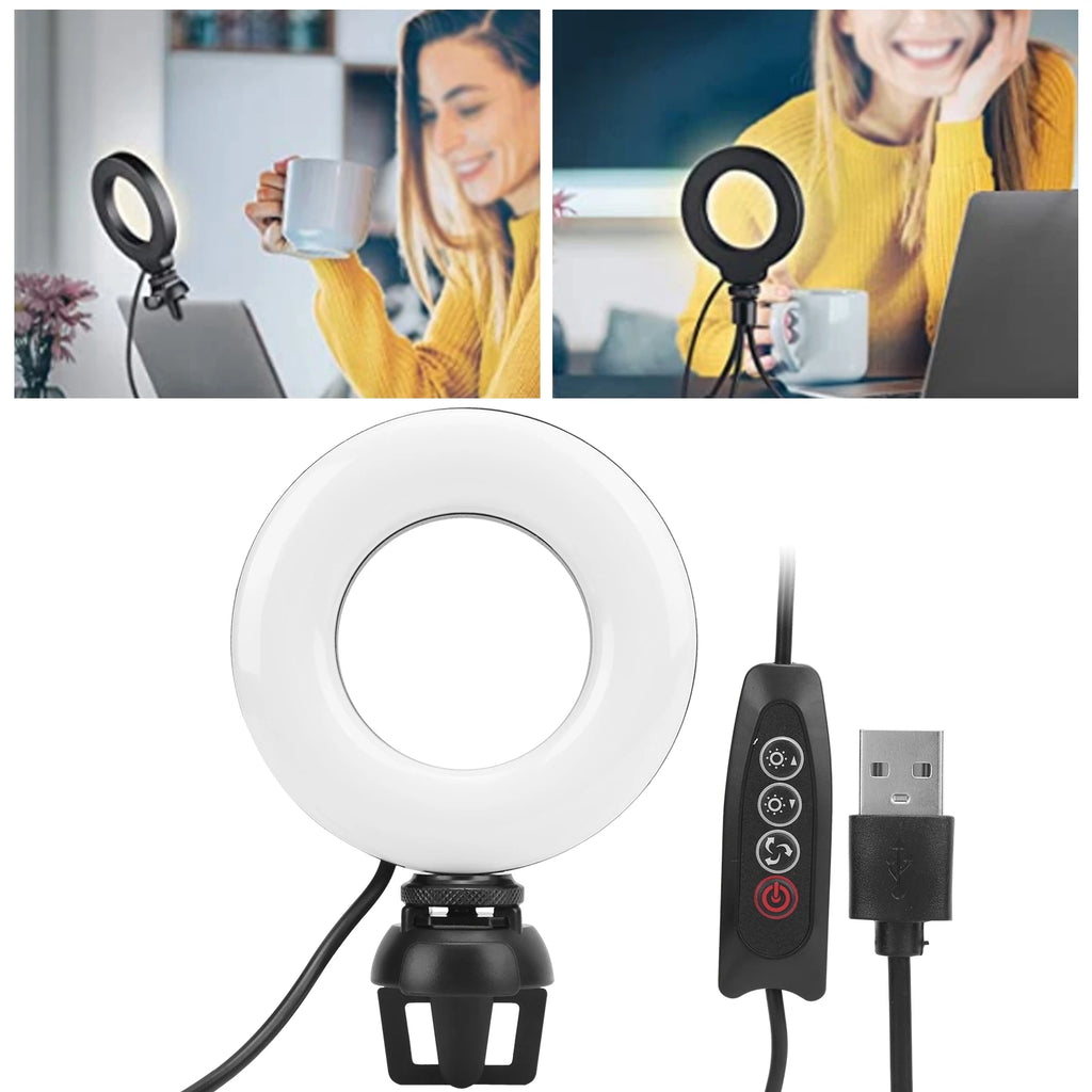 LED Camera Light Round Fill YT 48 Online Meeting Live Streaming Vlog