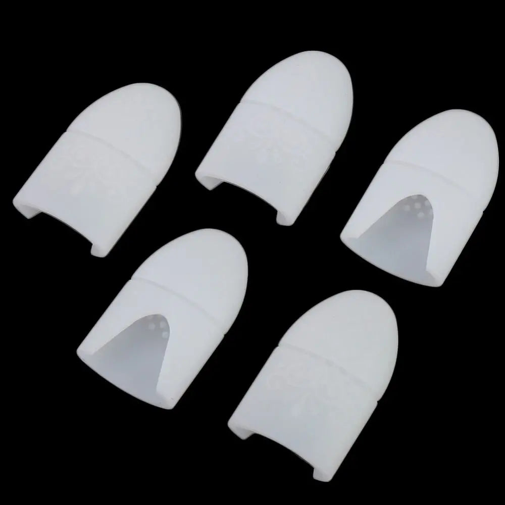 White Nail Polish Removal Clips Silicone Stretchable Design Prick Zpaxo