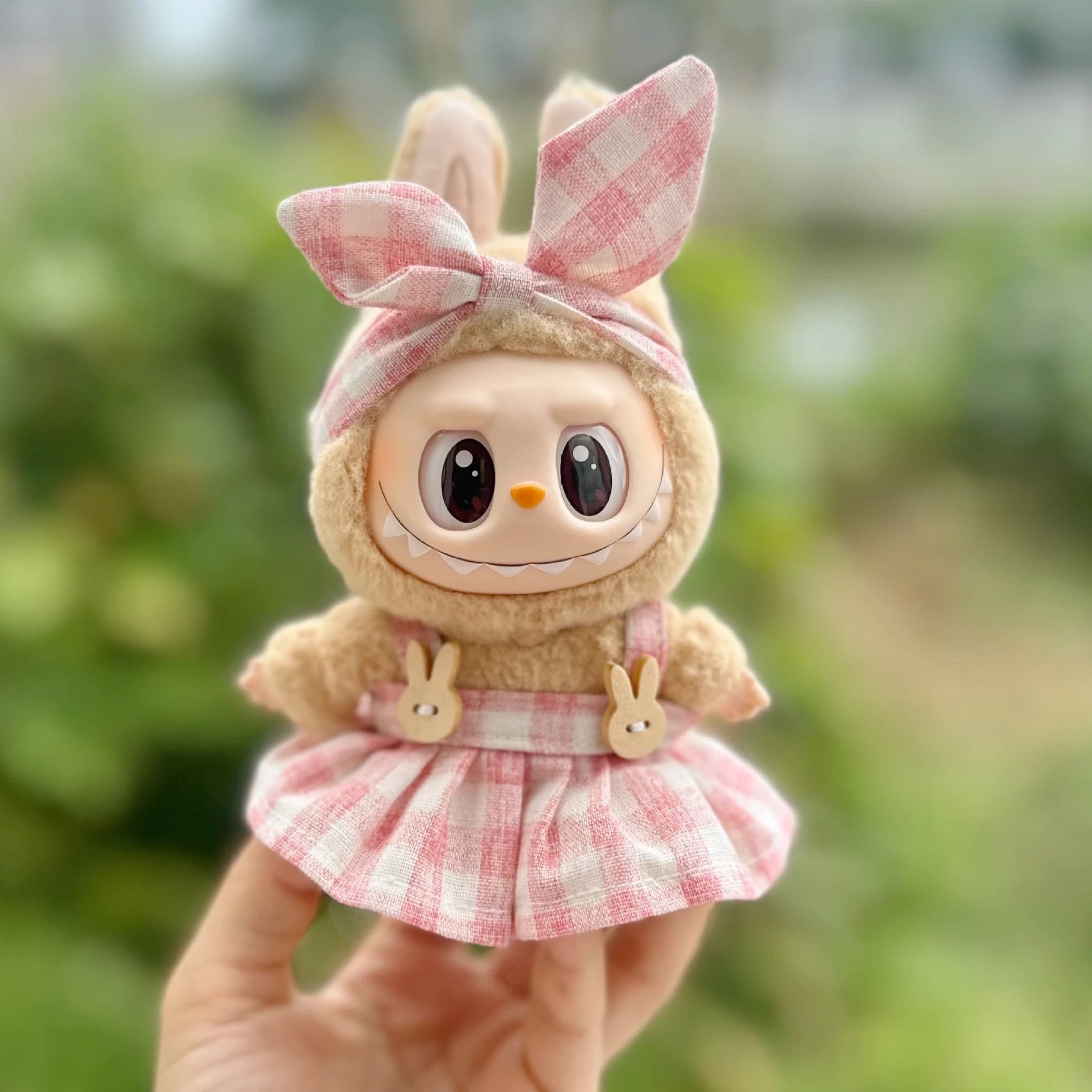 LABUBU Doll'S Clothes Outfit Accessories for 15-17cm Labubu Idol V1 V2 Stylish Outfit Clothes Sports Leisure Suit Clothing Gift Zpaxo pink set A NO DOLL