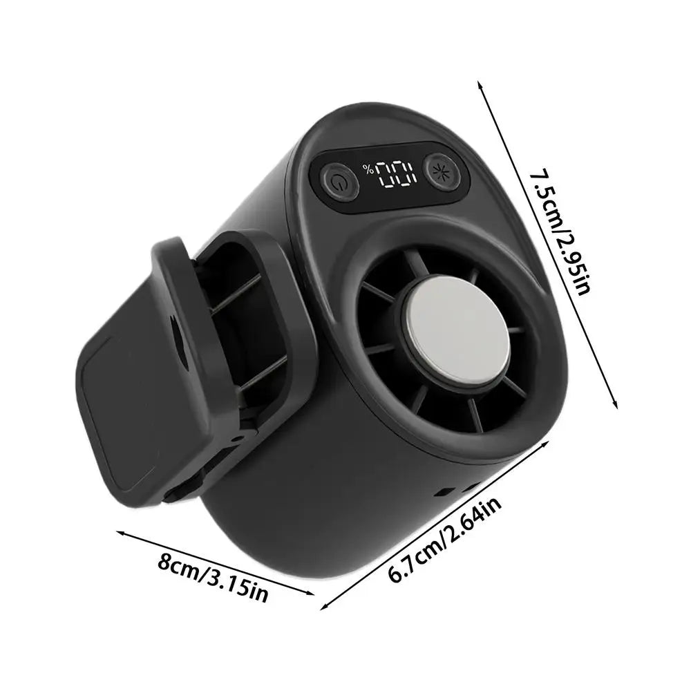 Portable Clip Fan Rechargeable Digital Display USB Portable Fan With Clip For Commuting Travel Camping Golf Beach Music Festival Zpaxo China Mainland Black iced compress