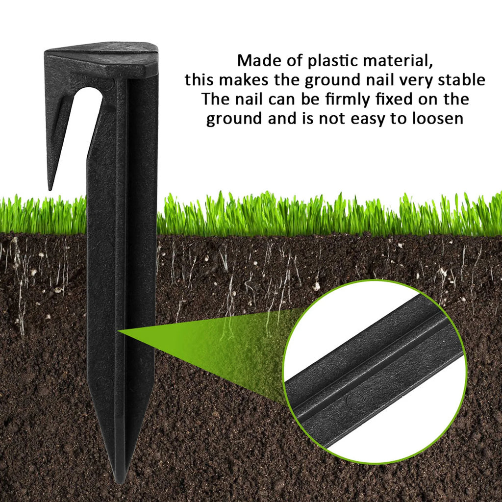 100-300PCS Garden Lawn Mower Peg Environment-friendly Ground Pegs Laying Boundary Cables Quick Installation Garden Accessories Zpaxo