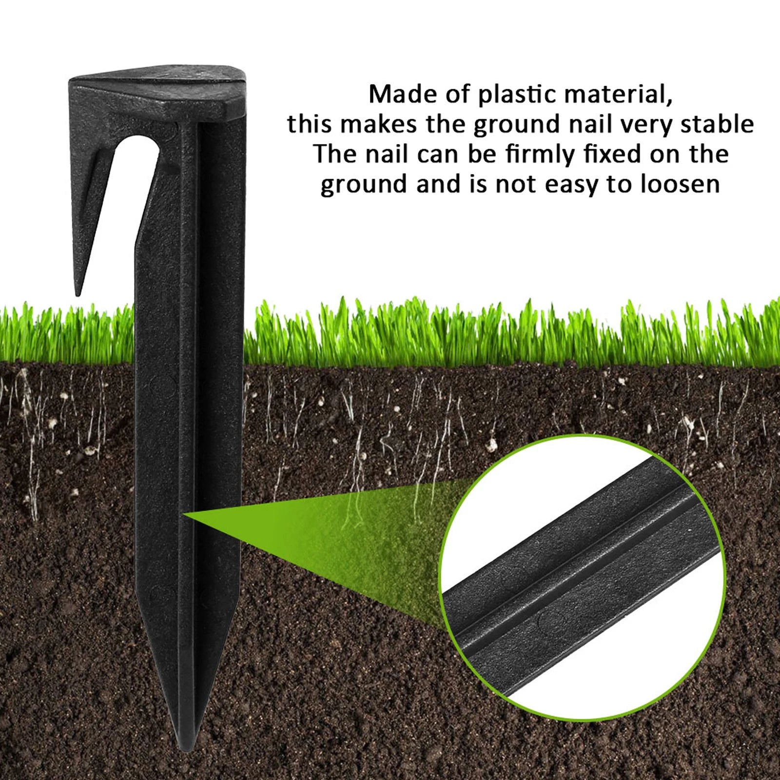 100-300PCS Garden Lawn Mower Peg Environment-friendly Ground Pegs Laying Boundary Cables Quick Installation Garden Accessories Zpaxo