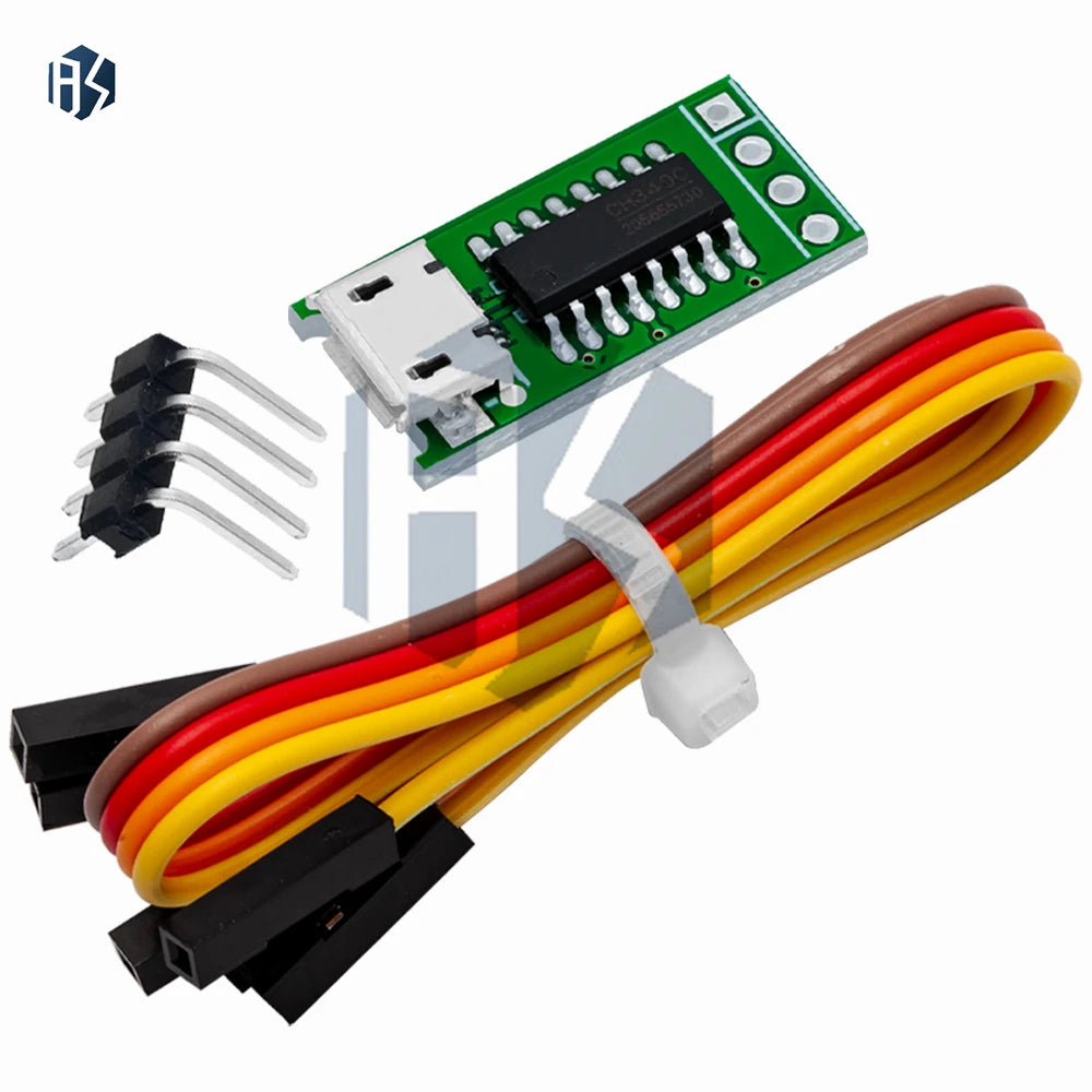 CH340C USB-TTL ISP Programmer Module, 3.3V/5V, Replace CP2102 CH340G with Wires for STM32 51 MCU Zpaxo
