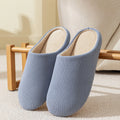 Men S Casual House Slippers Solid Durable Non-slip Design Closed-toe