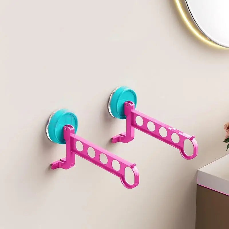 CM1Pcs Portable 5-Hole Laundry Rack Colorful Suction Cup Hangers