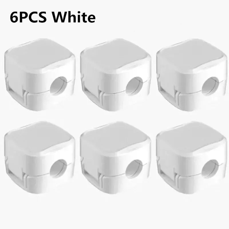Magnetic Cable Clips Adjustable Organizer Holder Under Desk Zpaxo 6PCS White