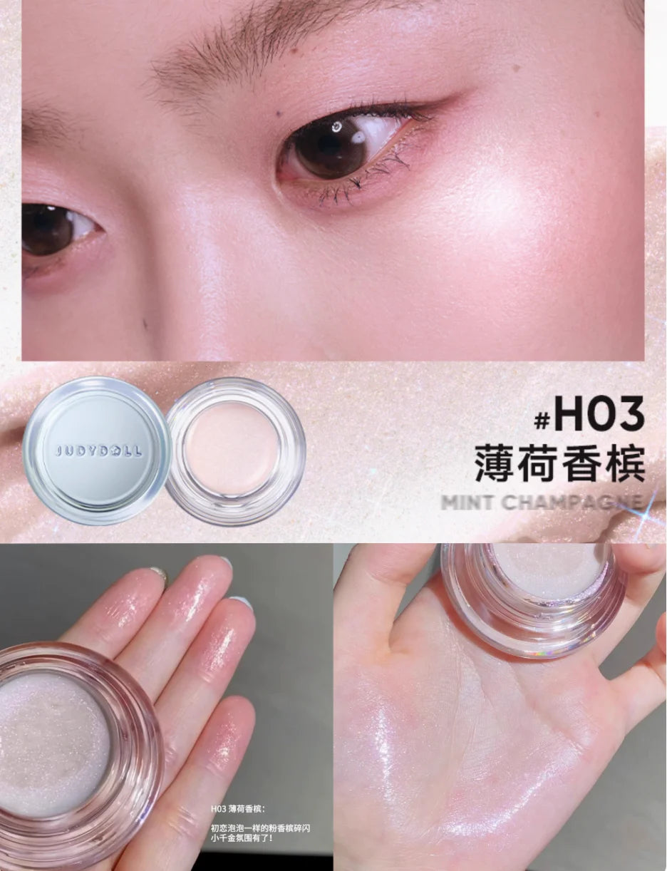 JUDYDOLL Highlighter Balm Luminous Highlighting Mint Lilac Refreshing Zpaxo H03