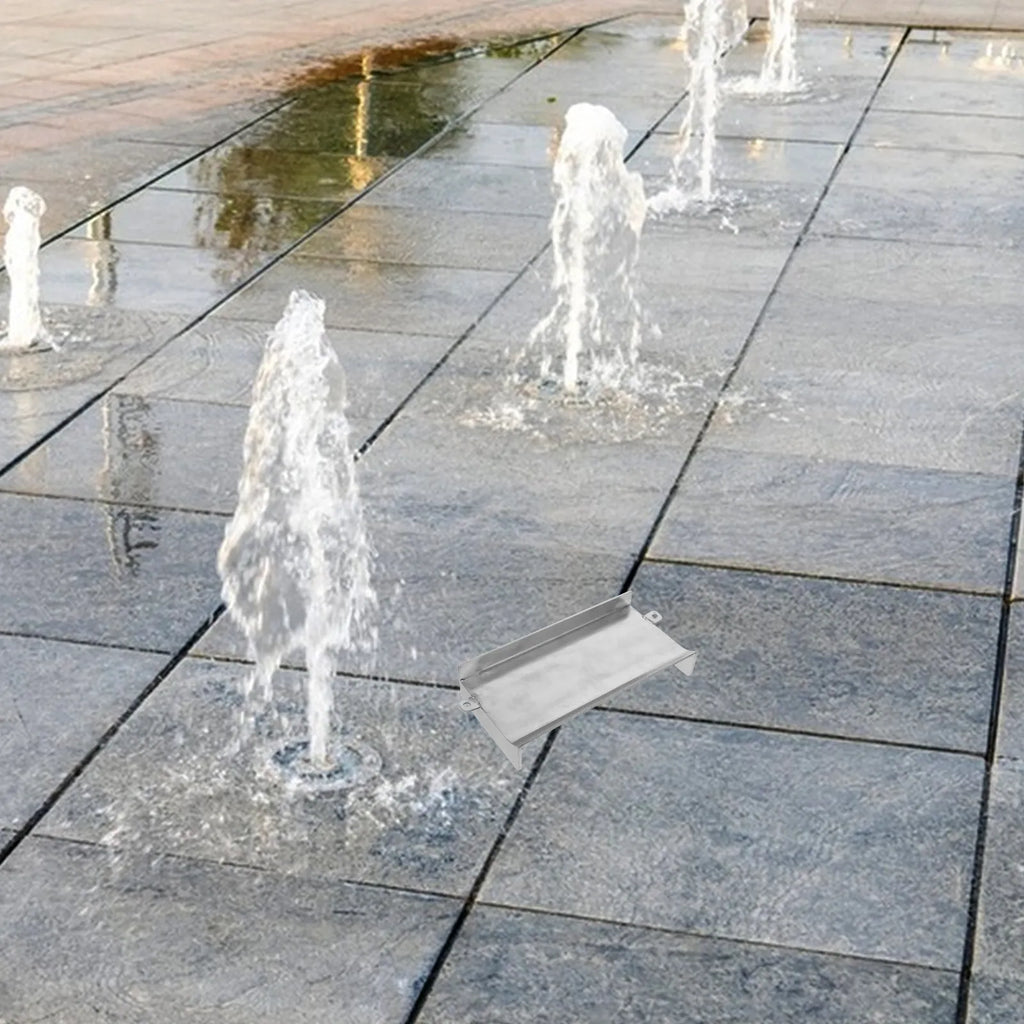 Stainless Steel Waterfall Spillway Outlet 7.86x3.93x1.69 Outdoor Fountain Spout Patio Pond Spillway for Garden Pond Backyard Zpaxo