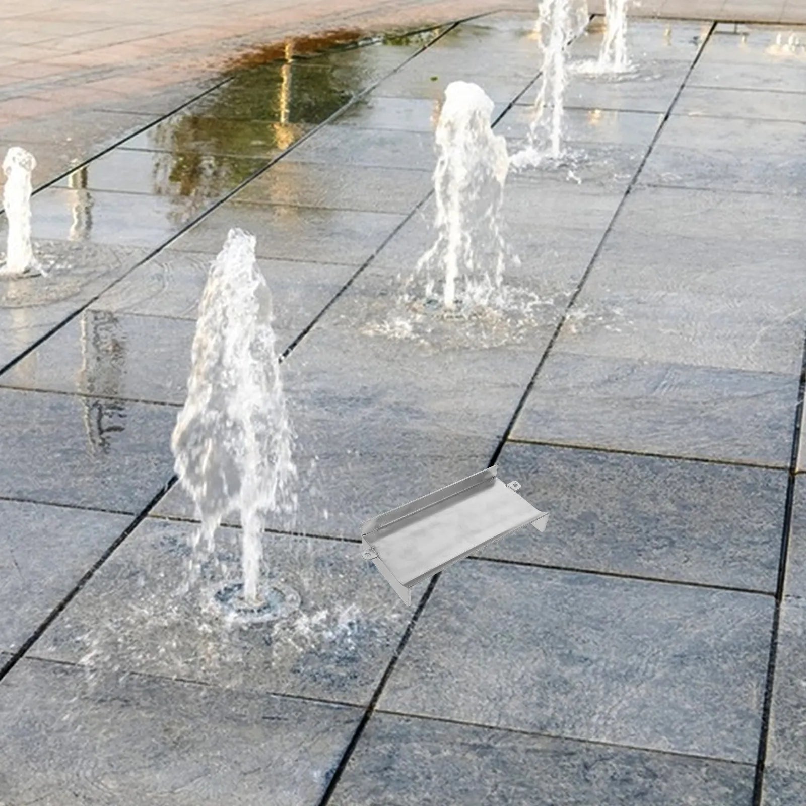 Stainless Steel Waterfall Spillway Outlet 7.86x3.93x1.69 Outdoor Fountain Spout Patio Pond Spillway for Garden Pond Backyard Zpaxo