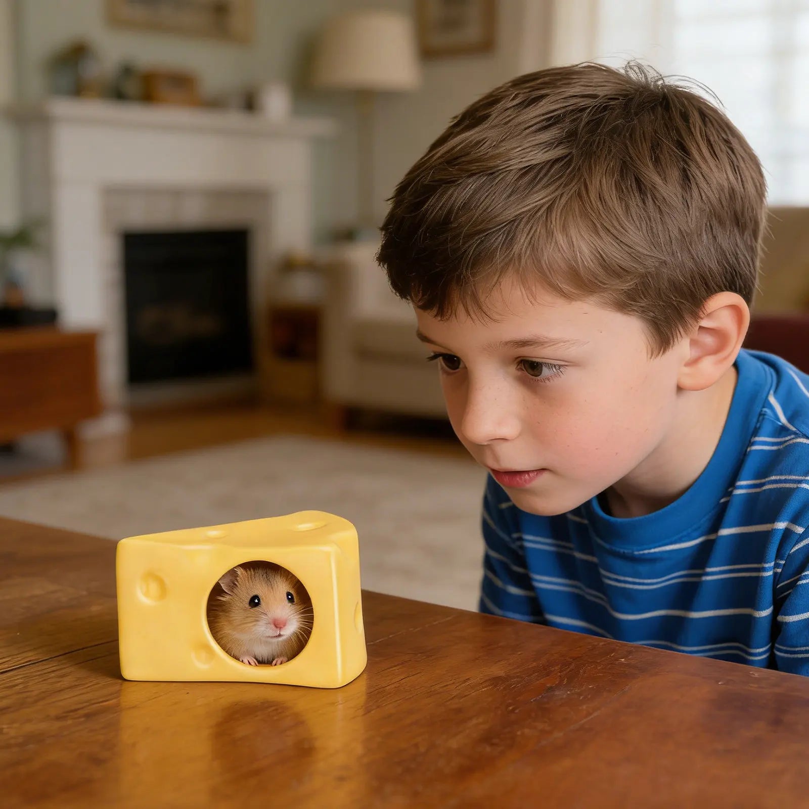 Ceramic Hamster Nest Cheese Cooling Small Pet Hideout Rat Guinea Pig