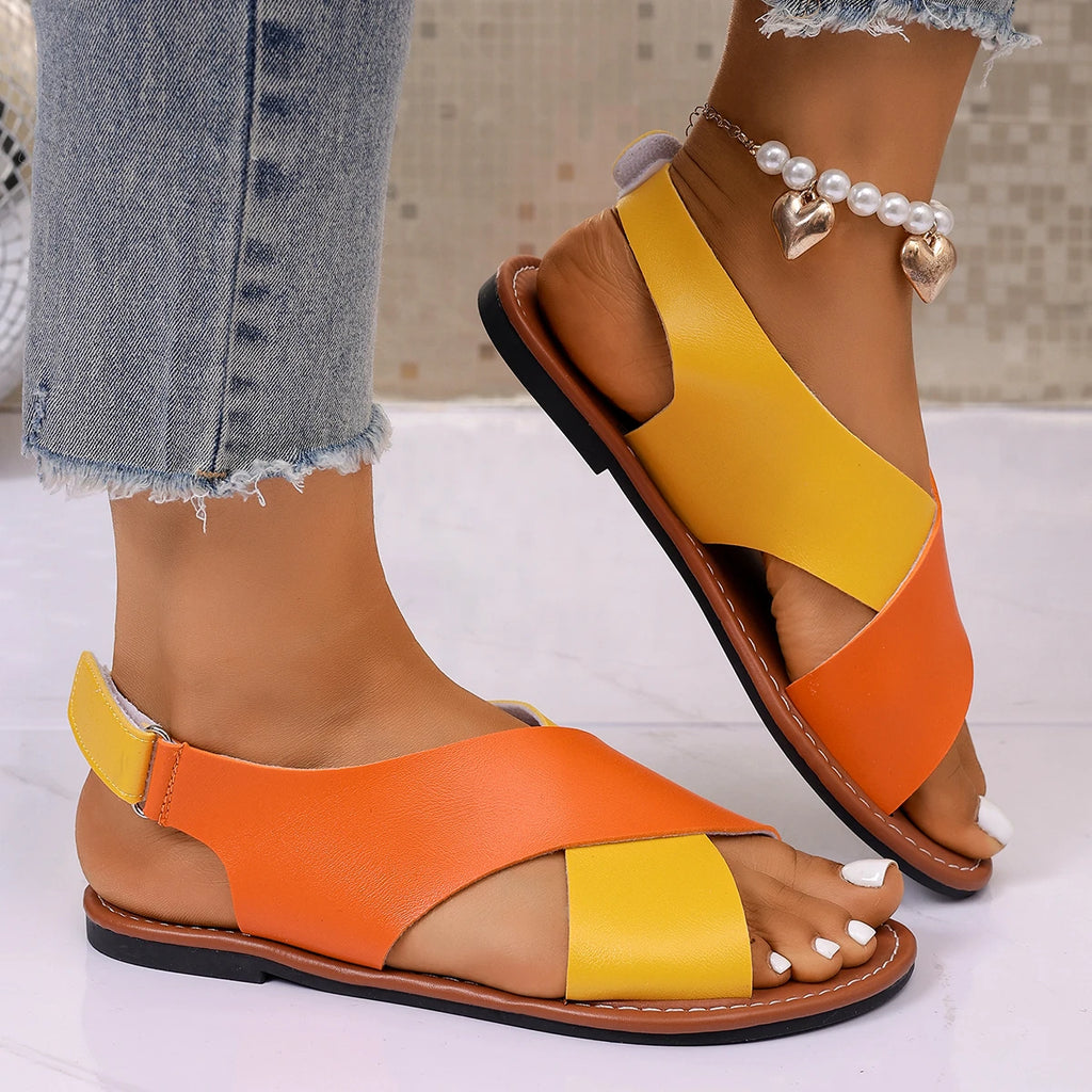 2026 Women Flat Sandals Summer Mix Luxury Designer Shoes Casual Beach Zpaxo
