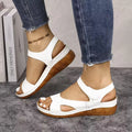 Women Platform Sandals Summer Lightweight Casual Wedges Shoes Woman Zpaxo WHITE 40