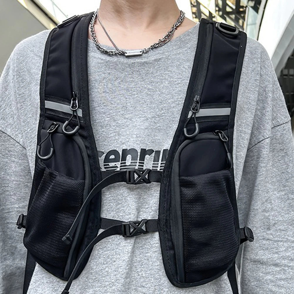Reflective Storage Phone Bag Functional Vest Lightweight Backpack