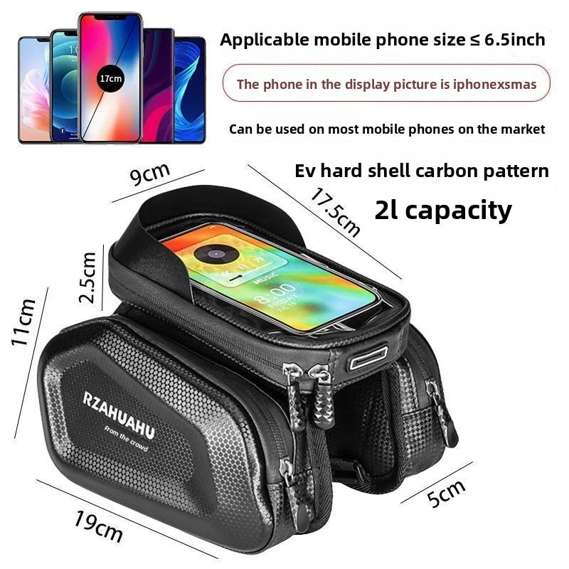 Waterproof Bike Frame Bag – Top Tube Phone Bag MTB & Road