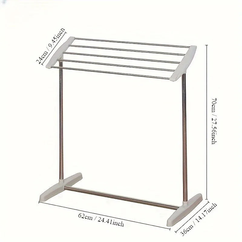 Stainless Steel Drying Rack Multi-purpose Clothes Hanger Indoor