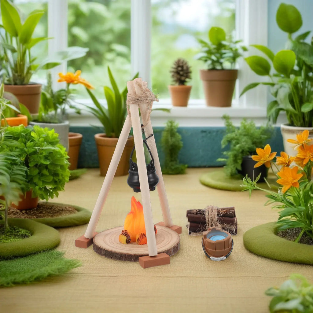 Miniature Campfire Realistic Mini Fire Pit Hanging Pot Versatile