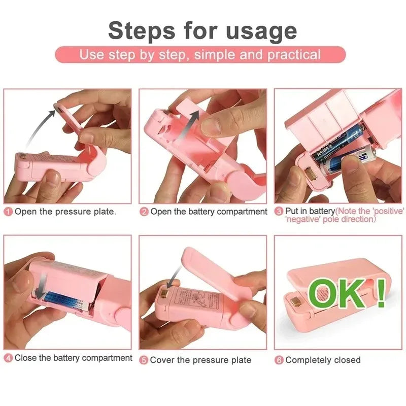 Mini Heat Bag Sealer Machine Portable Food Storage Kitchen Snack