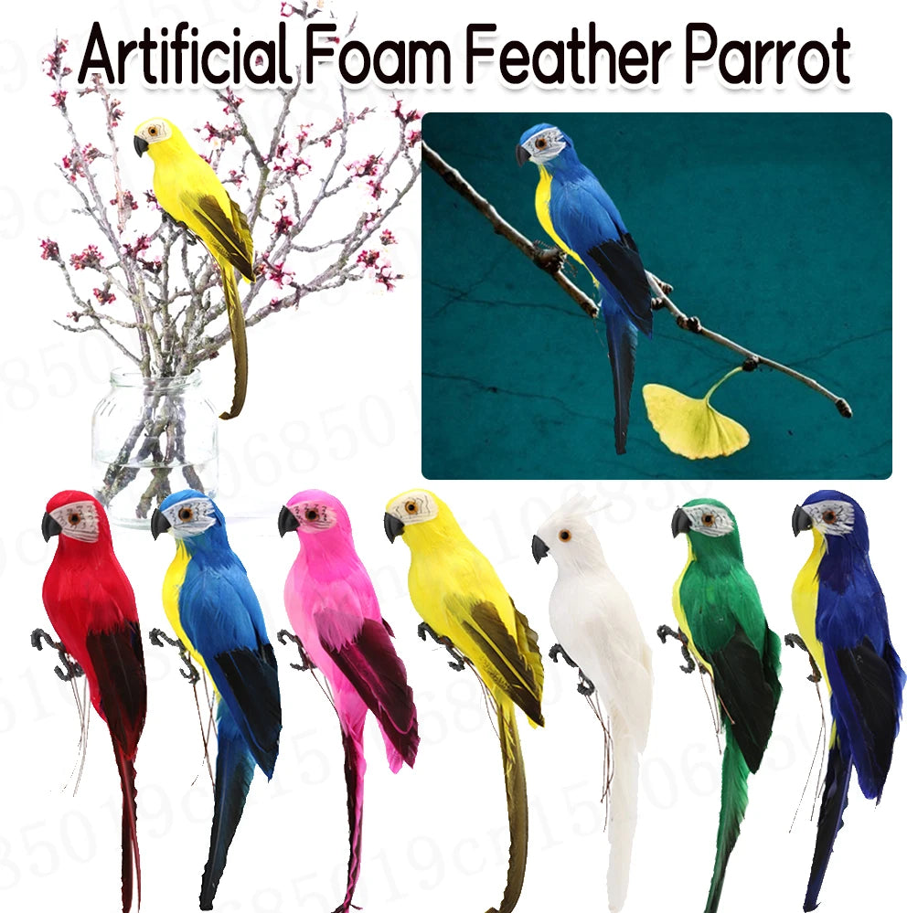 Artificial Simulation Foam Bird Creative Feather Parrot Fake Animal