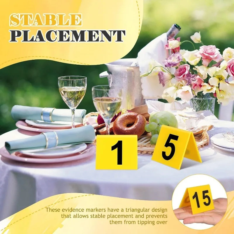 Double Sided Acrylic Crime Scene Markers 1-10 Table Numbers