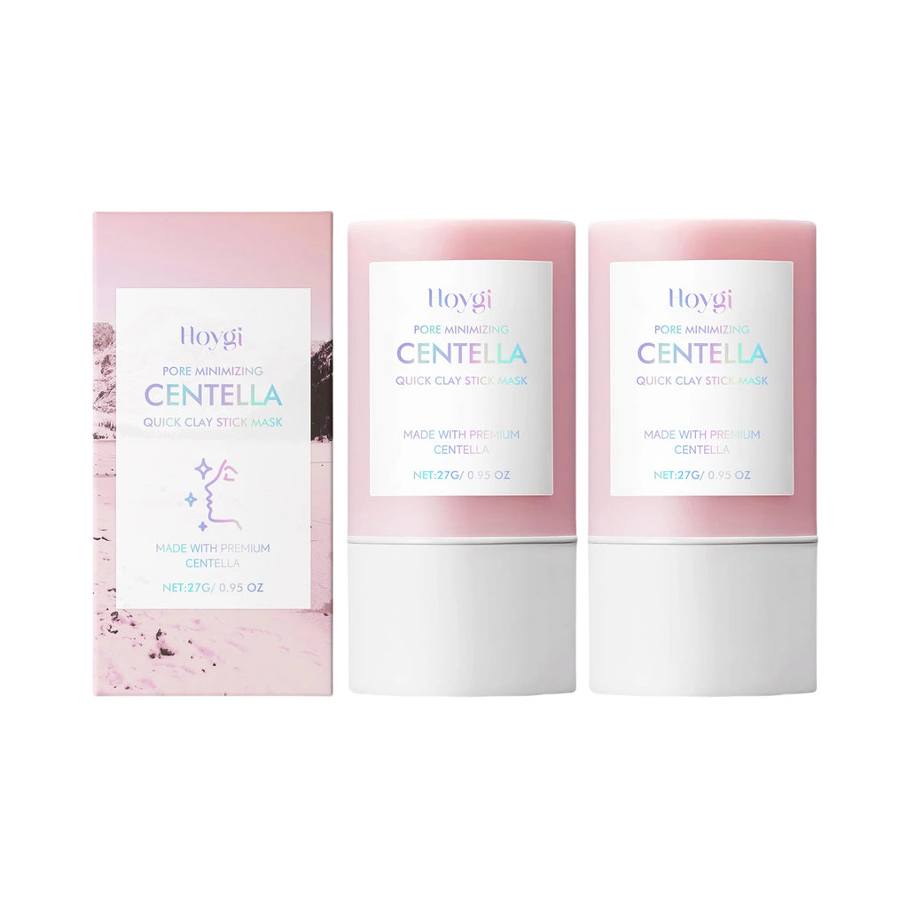 Hoygi Centella Asiatica Clay Mask Stick Soothing Calming Detoxifying Hydrating Anti-irritation Easy Application All Skin Types Zpaxo 2PCS