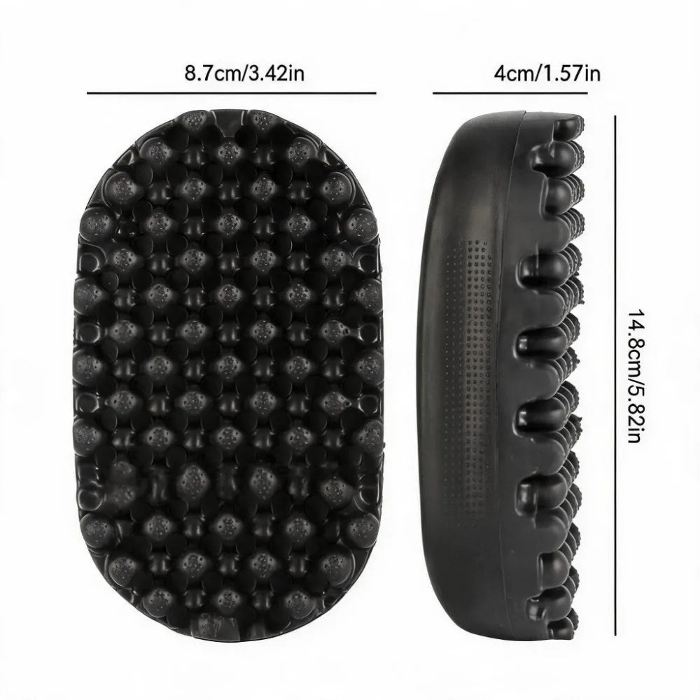 For Salon Washable Curling Hair Brush Black Color Big Small Holes Afro Hair Brush TPE Durable Twisted Hair Brush Home Use Zpaxo