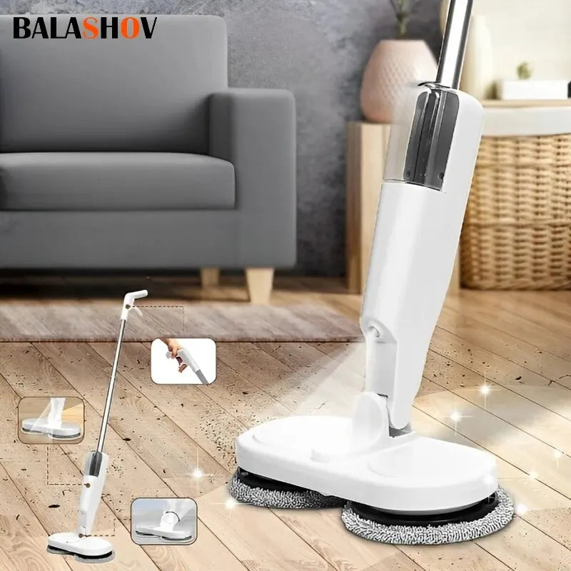 Wireless Electric Spin Mop Cleaner Automatic 2 in 1 Wet & Dry Home Cleaner Car Glass Ceiling Door Windows Floor Scrubber Machine Zpaxo