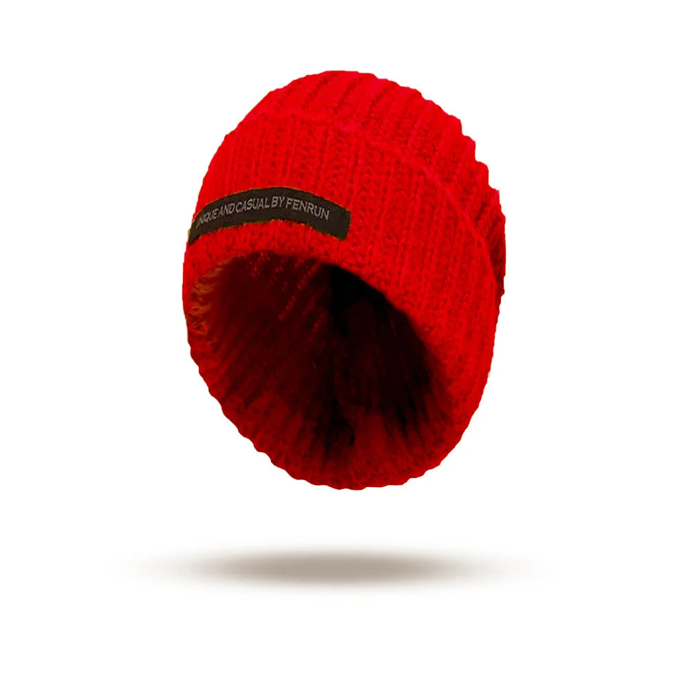 Unisex Winter Knit Beanie – Slouchy Solid Color Pile Hat