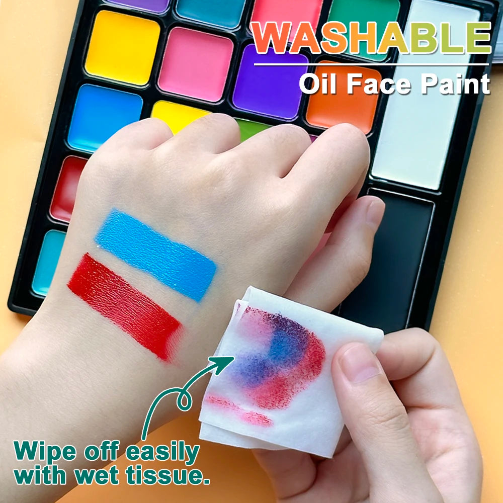 22 Colors Face Body Painting Palette Long Lasting Makeup Cosmetics Zpaxo